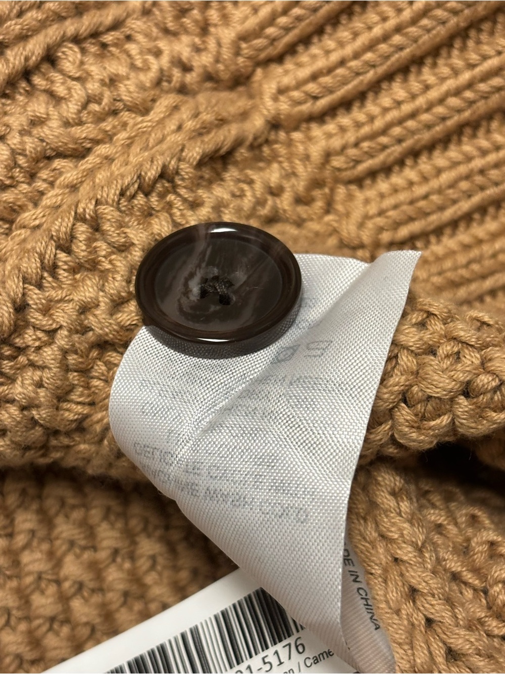 Quince organic cotton oversized cable cardigan, size L - Picture 13 of 13